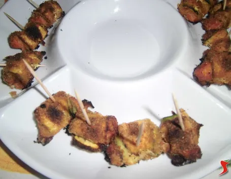 Involtini di gamberi e zucchine