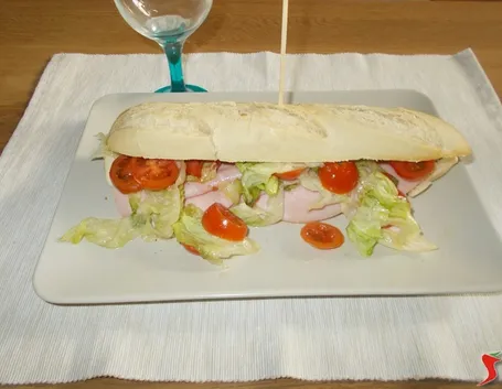 Panino cotto e mozzarella