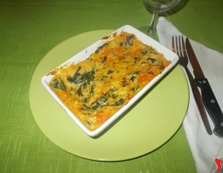 La lasagna con gli spinaci