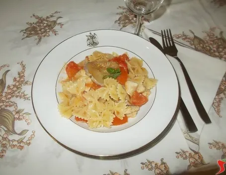 La pasta con pesce spada e melanzane