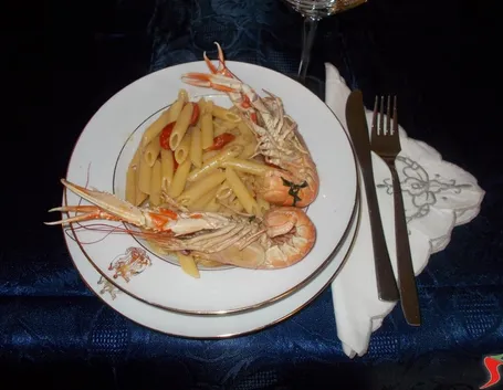 Penne scampi