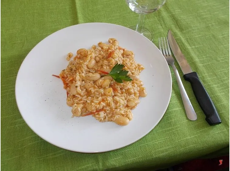 Il risotto con i fagioli