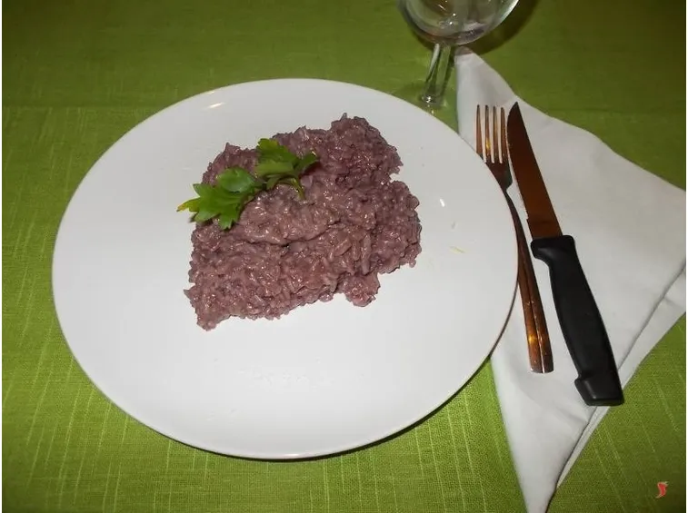 Il risotto al vino rosso