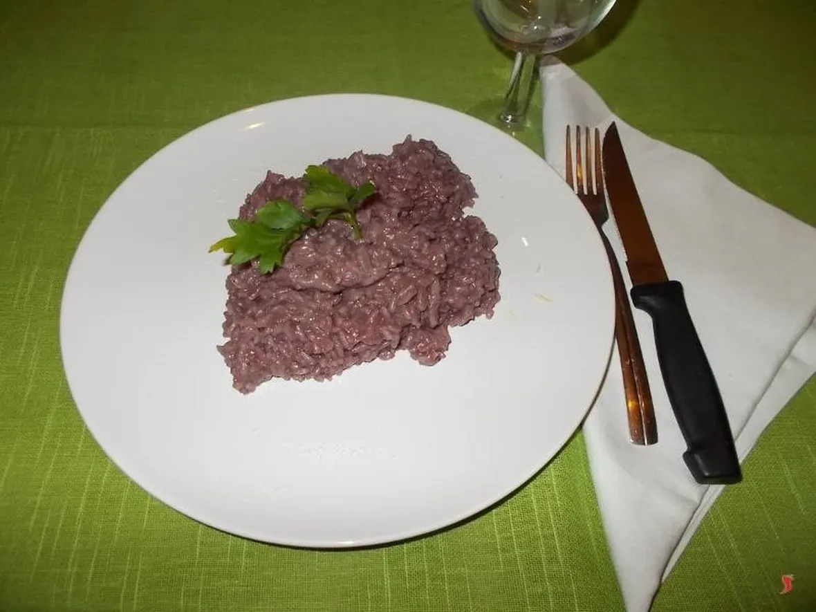 Il risotto al vino rosso