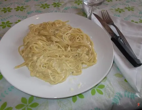 Gli spaghetti ai quattro formaggi