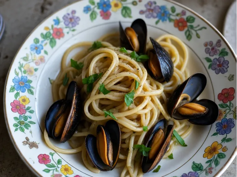 spaghetti con le cozze