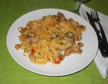 Le tagliatelle alla boscaiola