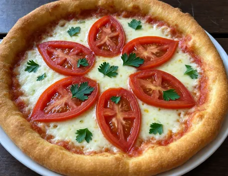 Pizza con pomodoro