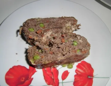 polpettone con carote e piselli