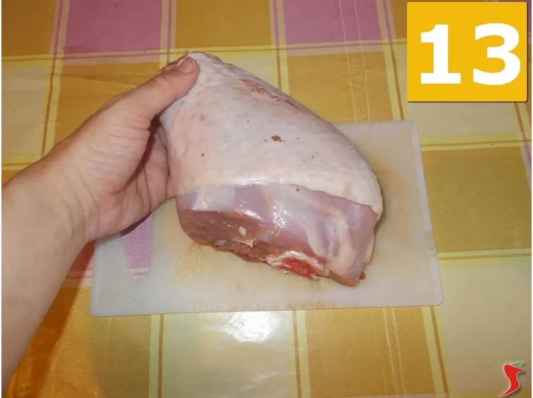 Lavorate il coscio di tacchino
