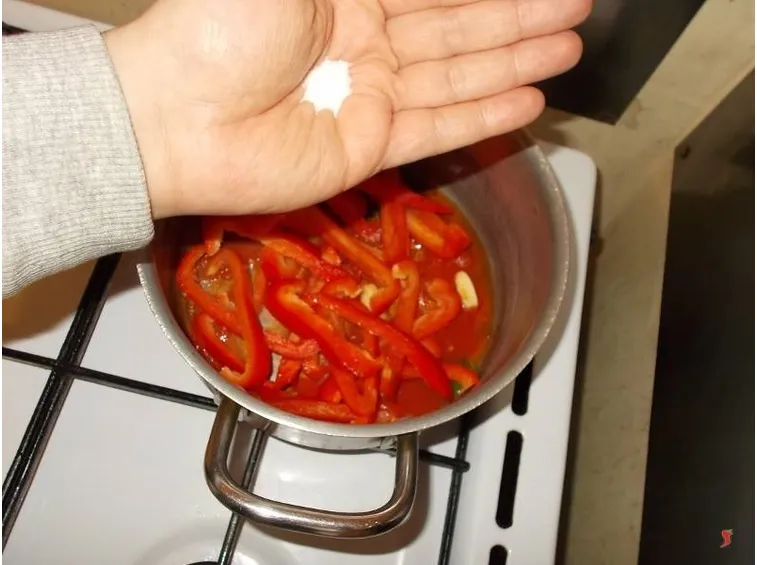 La cottura dei peperoni