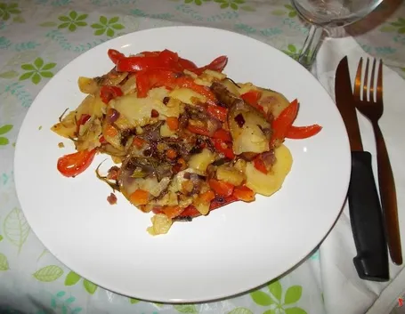 Le patate con i peperoni