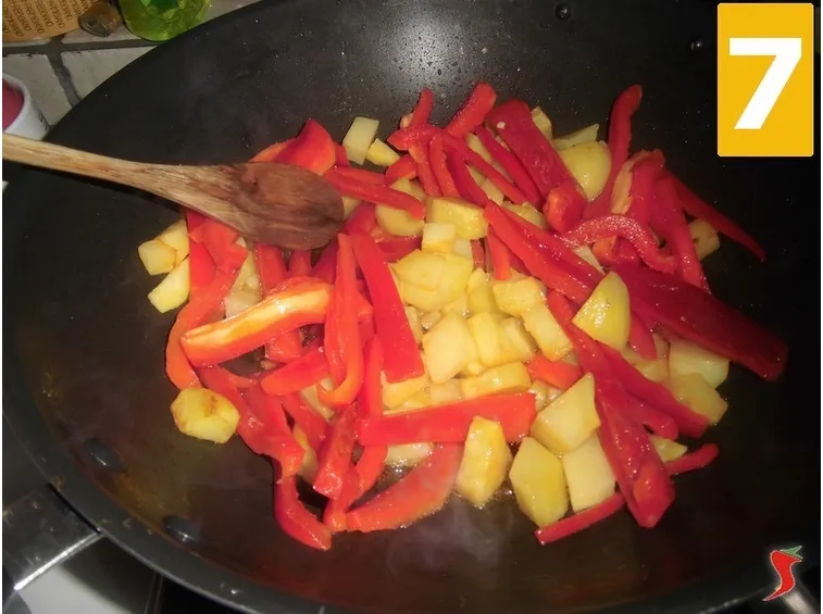 peperonata in cottura